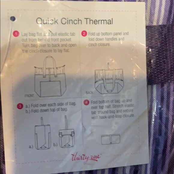 Thirty-One Quick Cinch Thermal Bag - Picture 3 of 6